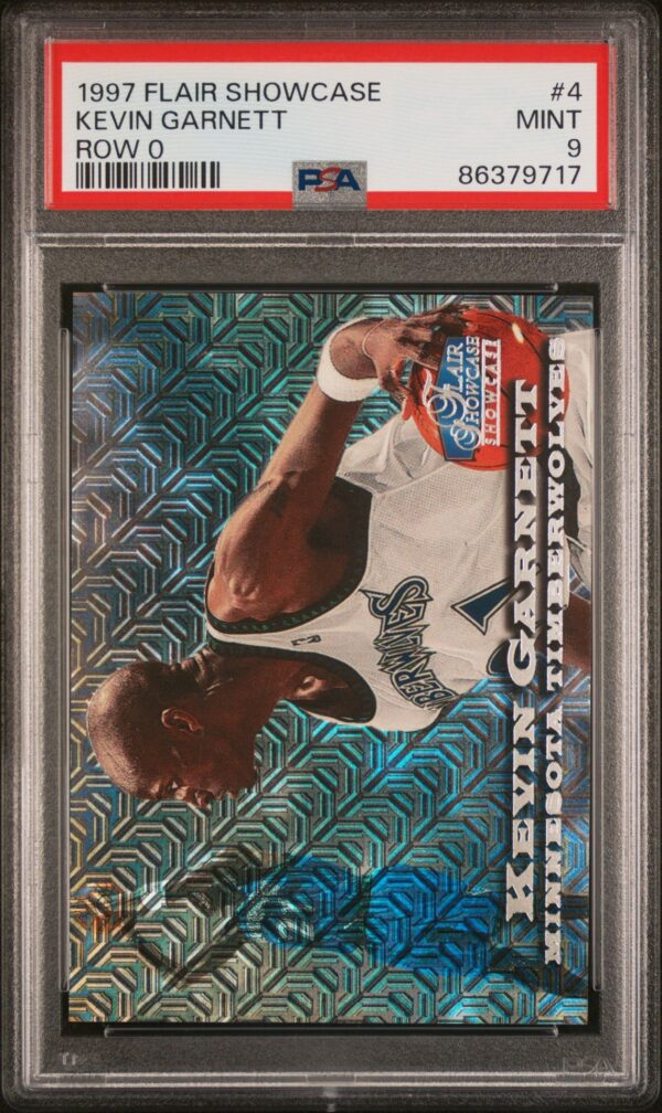 1997-98 FLAIR SHOWCASE KEVIN GARNETT ROW 0 /250 #4 PSA 9 MINT