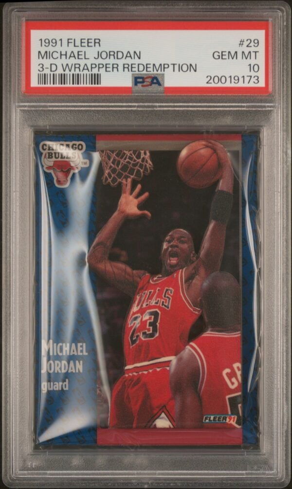 1991 Fleer 3-D Wrapper Redemption Michael Jordan #29 PSA 10 Gem Mint