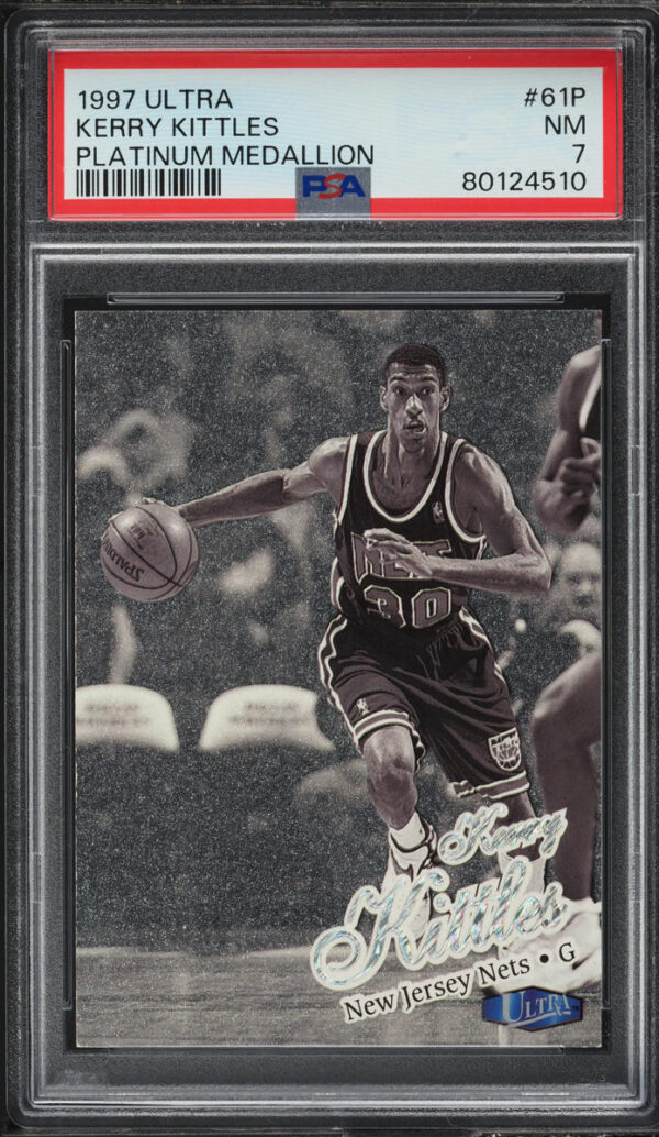 1997-98 ULTRA PLATINUM MEDALLION KERRY KITTLES /100 #61P PSA 7 NRMT