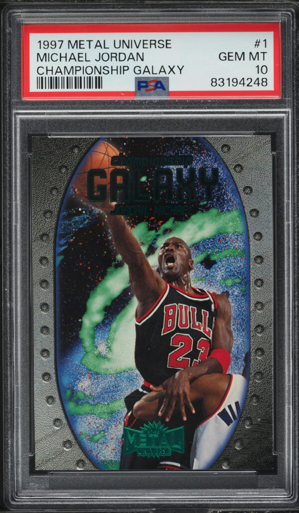 1997-98 METAL UNIVERSE CHAMPIONSHIP GALAXY MICHAEL JORDAN #1 PSA 10 GEM MINT