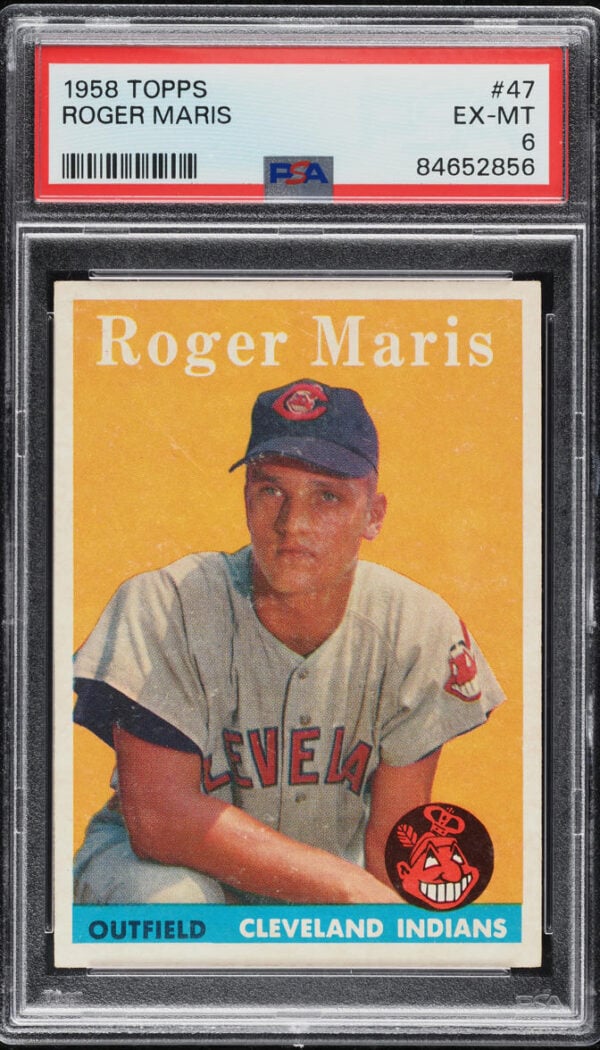 1958 TOPPS ROGER MARIS ROOKIE #47 PSA 6 EXMT (PWCC-A)