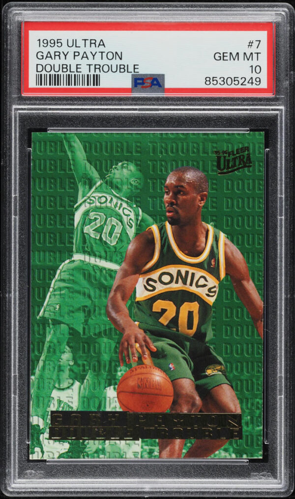 1995-96 ULTRA DOUBLE TROUBLE GARY PAYTON #7 PSA 10 GEM MINT