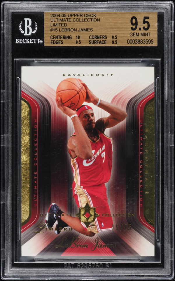 2004-05 ULTIMATE COLLECTION LIMITED LEBRON JAMES /25 #15 BGS 9.5 GEM MINT