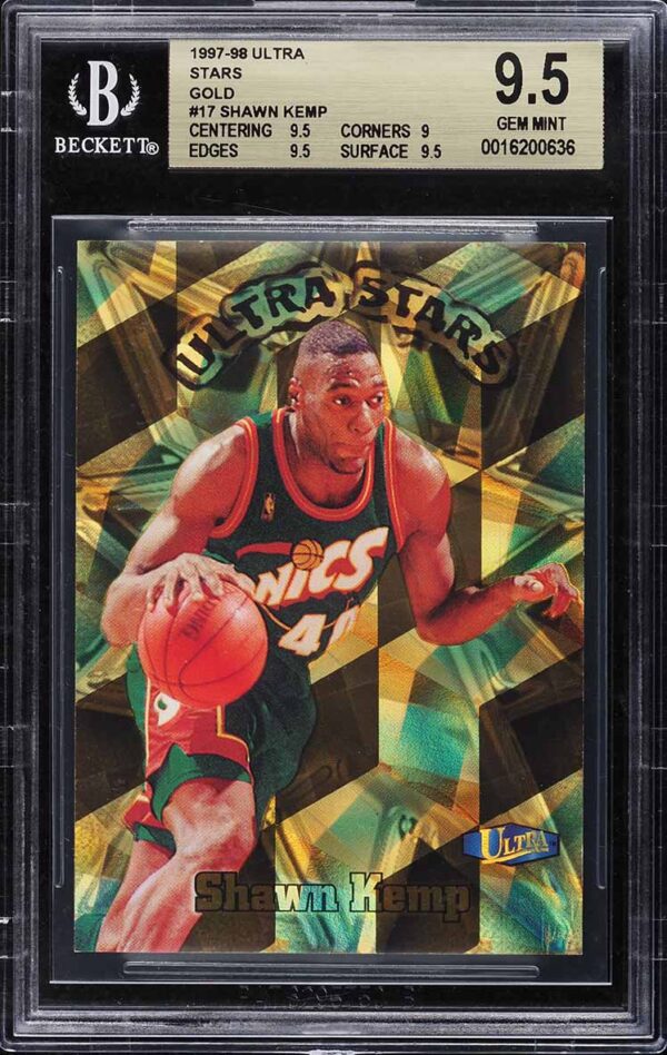 1997-98 ULTRA STARS GOLD SHAWN KEMP #17 BGS 9.5 GEM MINT