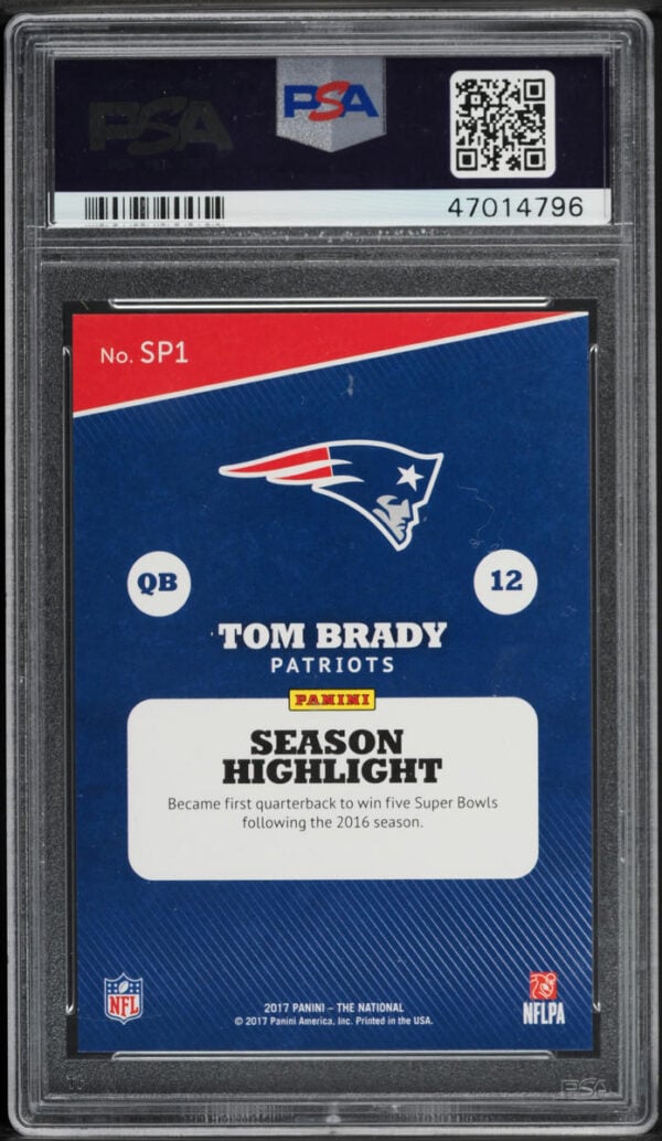 2017 PANINI NATIONAL CONVENTION LEGENDS PYRAMIDS TOM BRADY /10 #SP1 PSA 10 GEM - Image 2