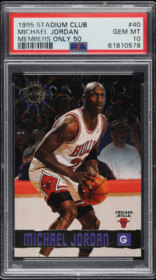 1995-96 STADIUM CLUB MEMBERS ONLY 50 MICHAEL JORDAN #40 PSA 10 GEM MINT