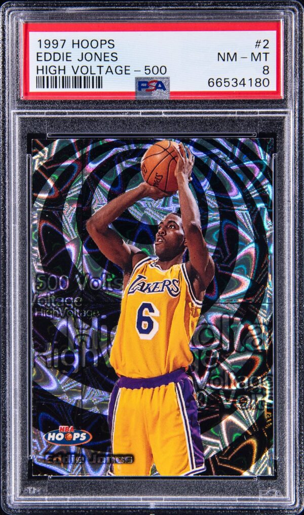 1997-98 Hoops High Voltage Eddie Jones #2 /500 PSA 8