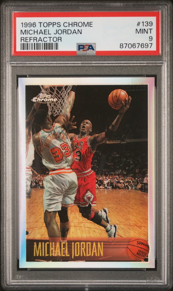 1996-97 TOPPS CHROME REFRACTOR MICHAEL JORDAN #139 PSA 9 MINT