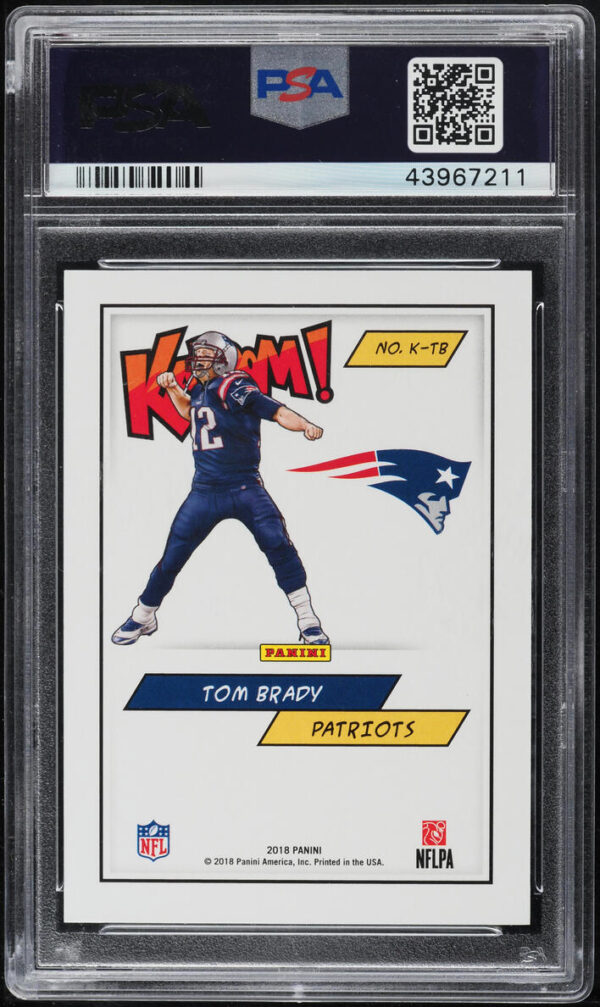 2018 PANINI KABOOM! TOM BRADY #TB PSA 10 GEM MINT - Image 2
