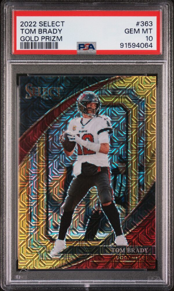 2022 PANINI SELECT TOM BRADY GOLD PRIZM /10 #363 PSA 10 GEM MINT