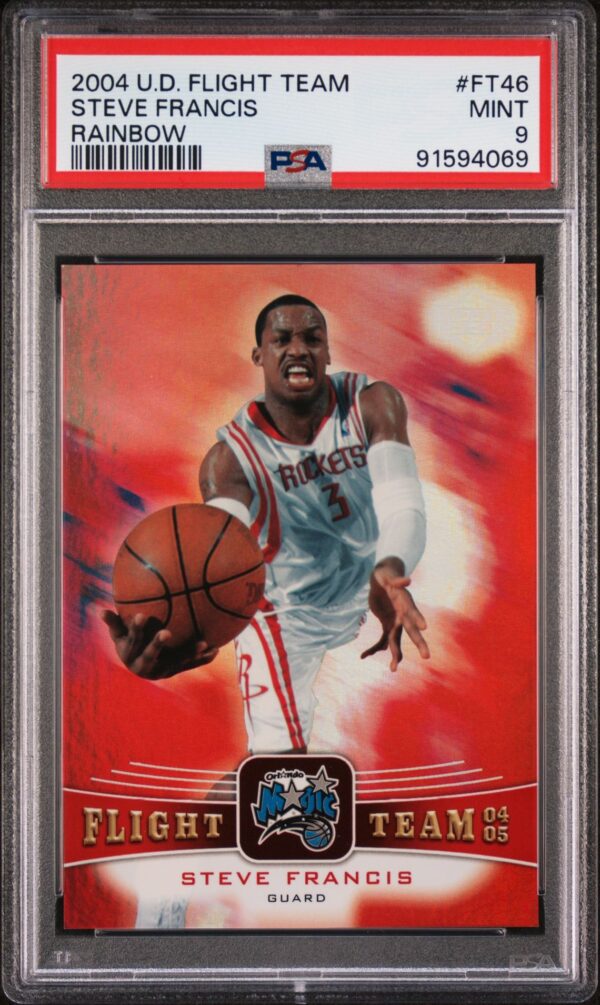 2004-05 UPPER DECK FLIGHT TEAM RAINBOW STEVE FRANCIS #FT46 PSA 9 MINT