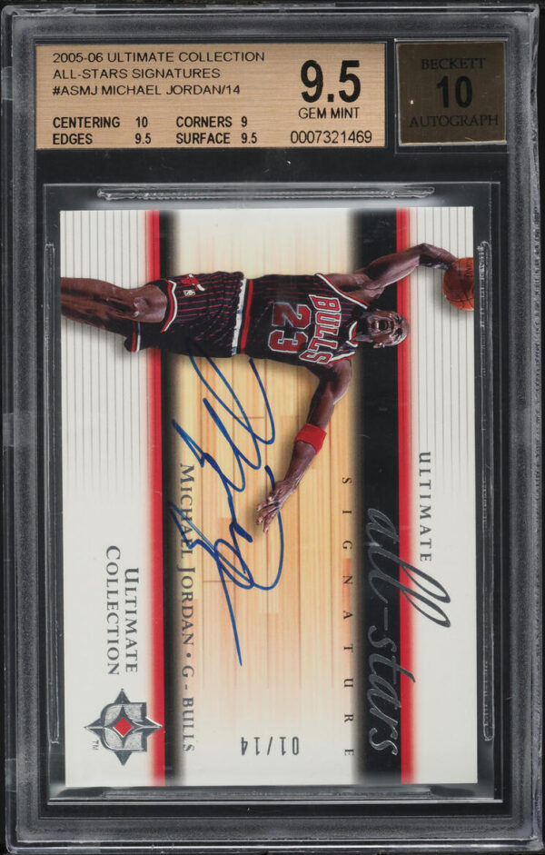 2005 Ultimate Collection All-Stars Michael Jordan AUTO /14 #ASMJ BGS 9.5 GEM MINT