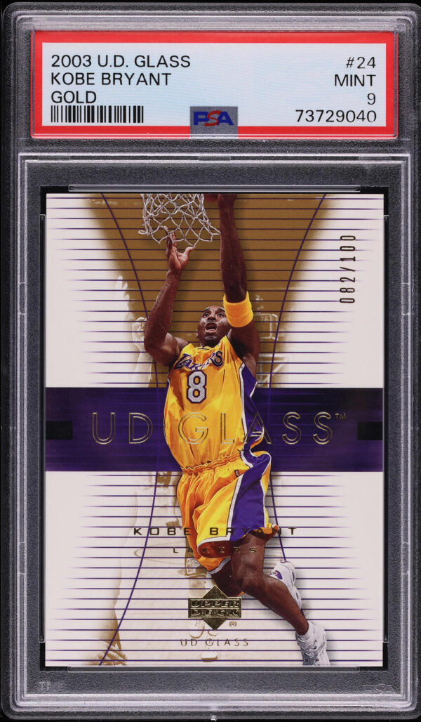 2003-04 UPPER DECK GLASS GOLD KOBE BRYANT /100 #24 PSA 9 MINT
