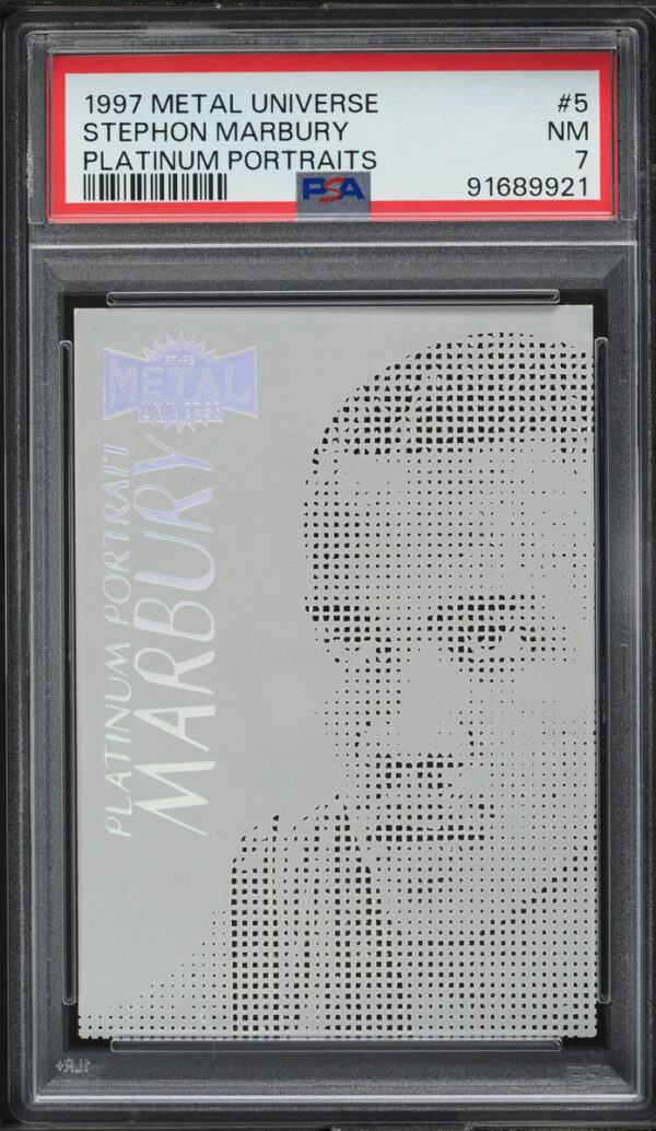 1997-98 METAL UNIVERSE PLATINUM PORTRAITS STEPHON MARBURY #5 PSA 7 NRMT