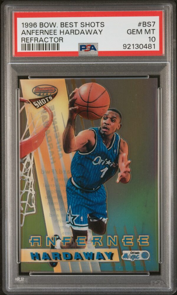 1996-97 Bowman's Best Shots Refractor Anfernee Hardaway #BS7 PSA 10 Gem Mint