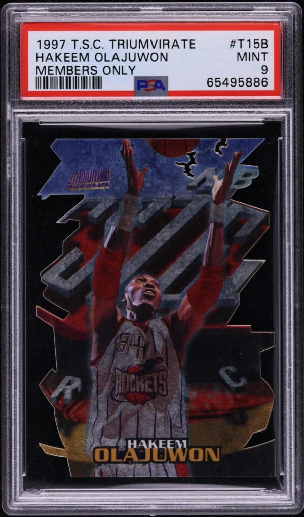 1997 Stadium Club Triumvirate Members Only Hakeem Olajuwon #T15B PSA 9 MINT