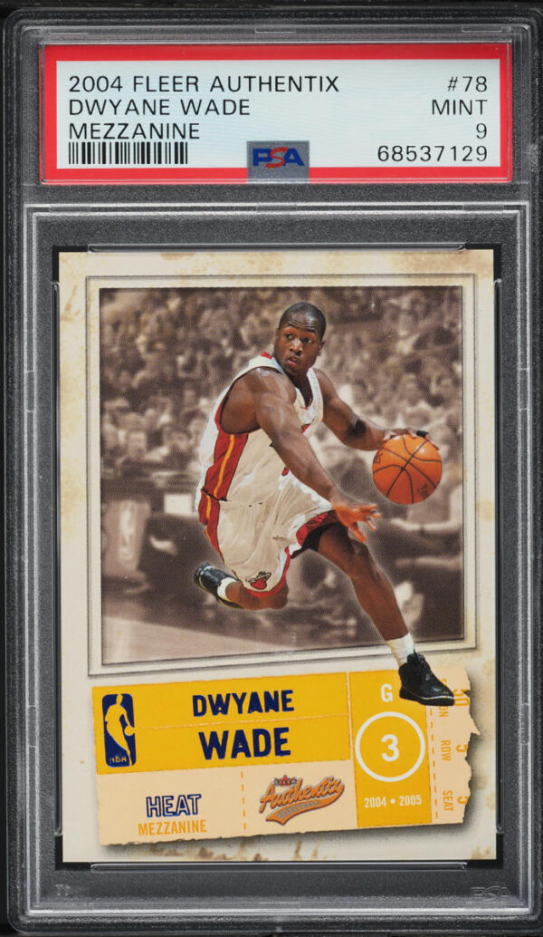 2004 Fleer Authentix Mezzanine Dwyane Wade /50 #78 PSA 9 MINT