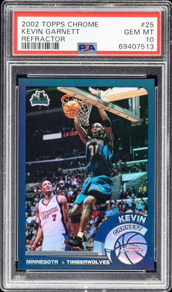 2002 Topps Chrome Kevin Garnett #25 PSA 10 Gem Mint