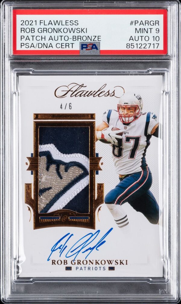 2021 Flawless Patch Auto Bronze Rob Gronkoswki #PARGR /6 PSA 9 Auto 10