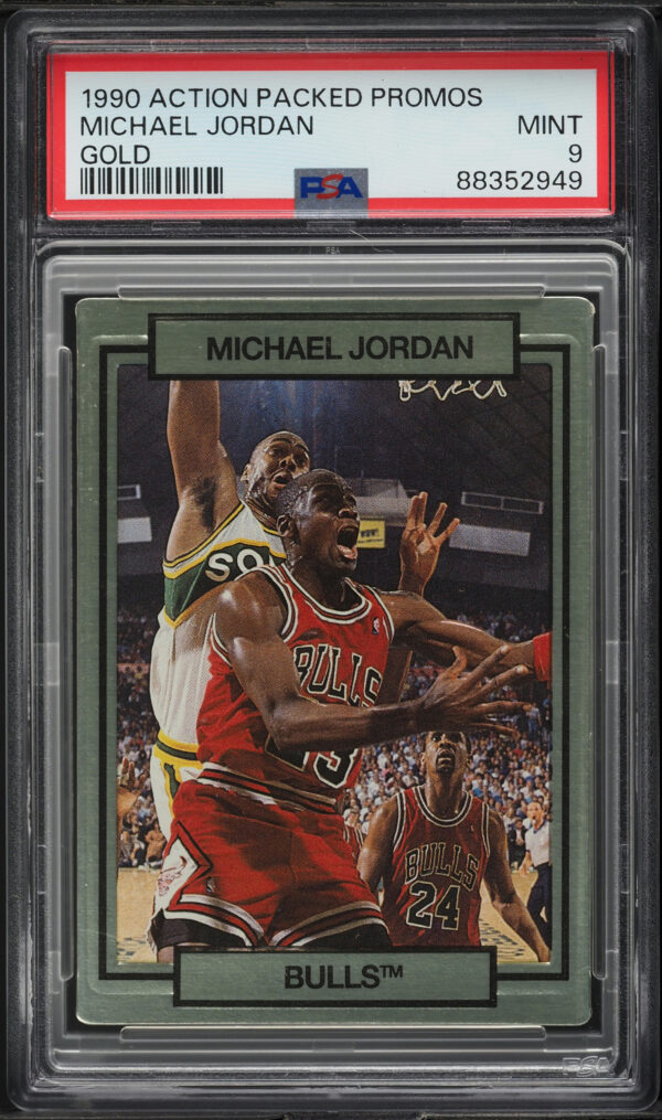 1990 Action Packed Promo Gold Michael Jordan PSA 9 MINT