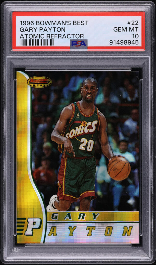 1996 Bowman's Best Atomic Refractor Gary Payton #22 PSA 10 Gem Mint