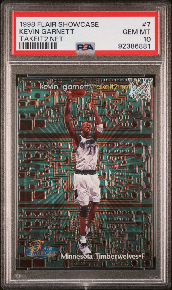 1998-99 Flair Shosecase Takeit2.NET Kevin Garnett #7 PSA 10 Gem Mint