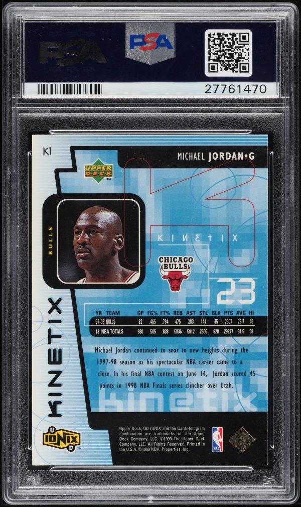 1998 Upper Deck Ionix Kinetix Michael Jordan #K1 PSA 10 GEM MINT - Image 2