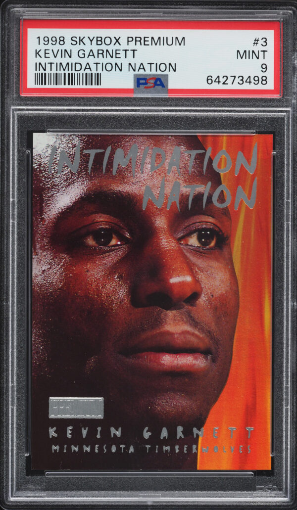 1998 Skybox Premium Intimidation Nation Kevin Garnett #3 PSA 9 MINT