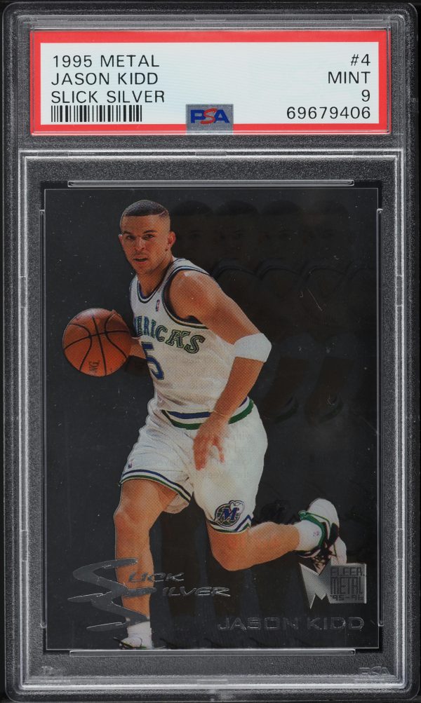 1995 Metal Slick Silver Jason Kidd #4 PSA 9 MINT