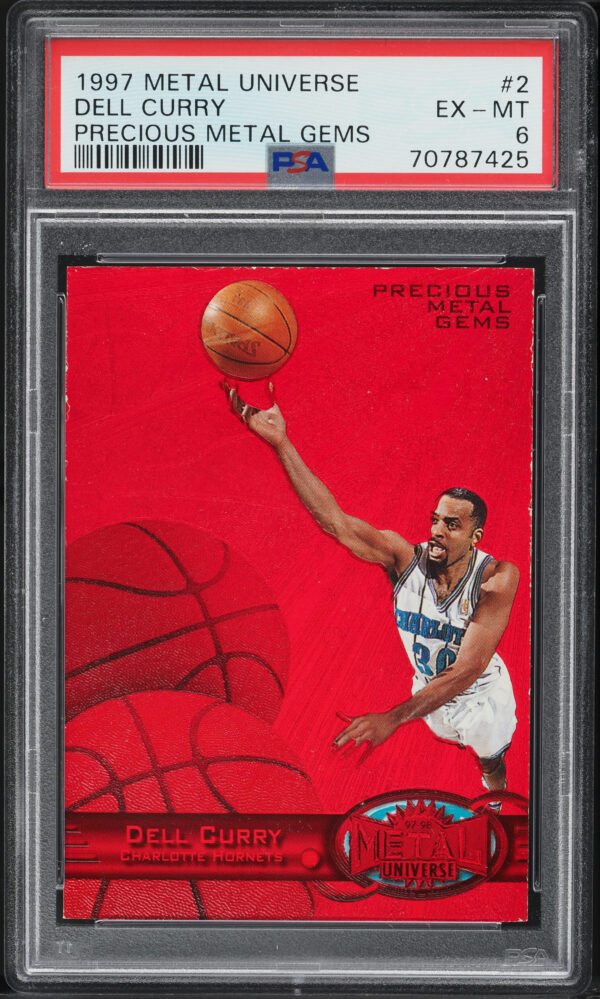 1997 Metal Universe Precious Metal Gems PMG Red Dell Curry /100 #2 PSA 6 EXMT