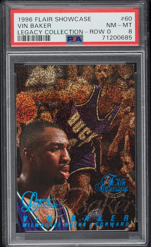 1996 Flair Showcase Legacy Collection Row 0 Vin Baker /150 #60 PSA 8 NM-MT