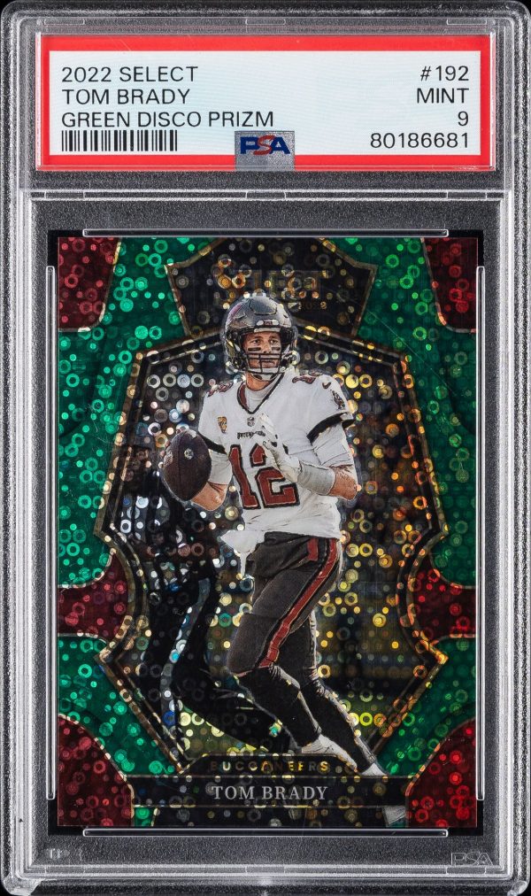 2022 Panini Select Green Disco Prizm Tom Brady #192 /5 PSA 9 Mint