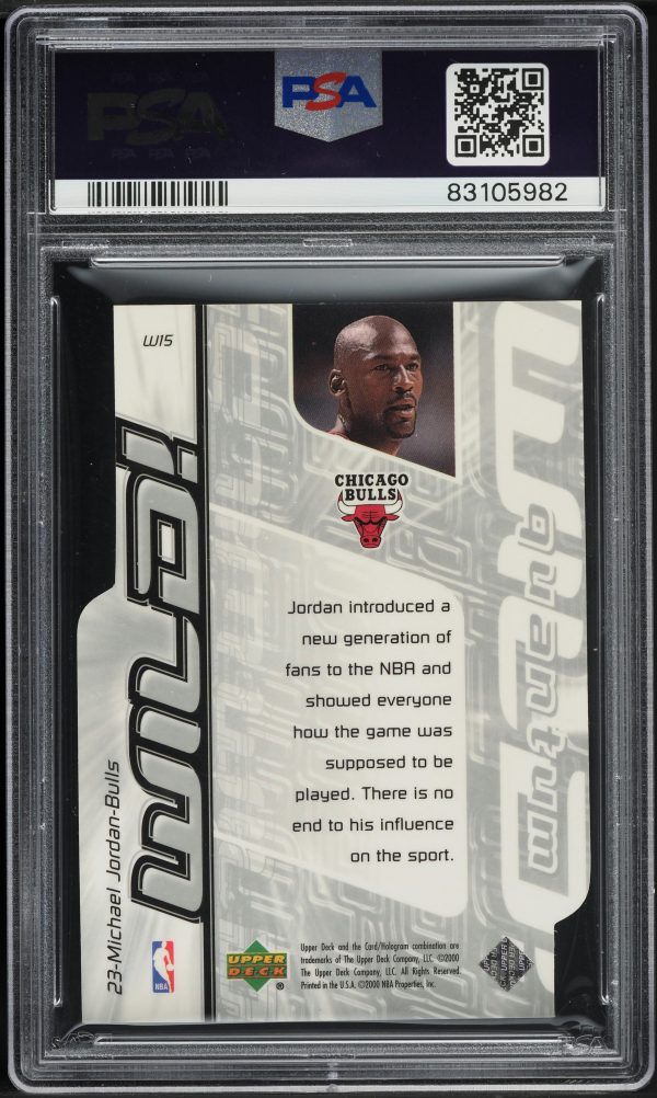 1999 Upper Deck WILD! Level 1 Michael Jordan #W15 (#028/100) PSA 10 GEM MINT - Image 2