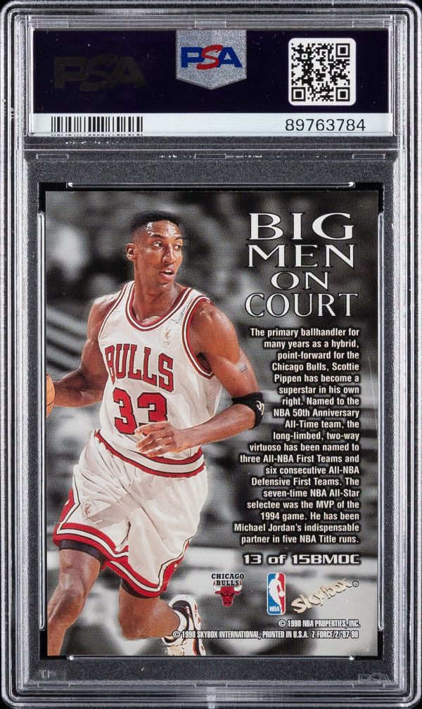 1997 Skybox Z-Force Big Men on the Court Scottie Pippen #13 PSA 10 Gem Mint - Image 2