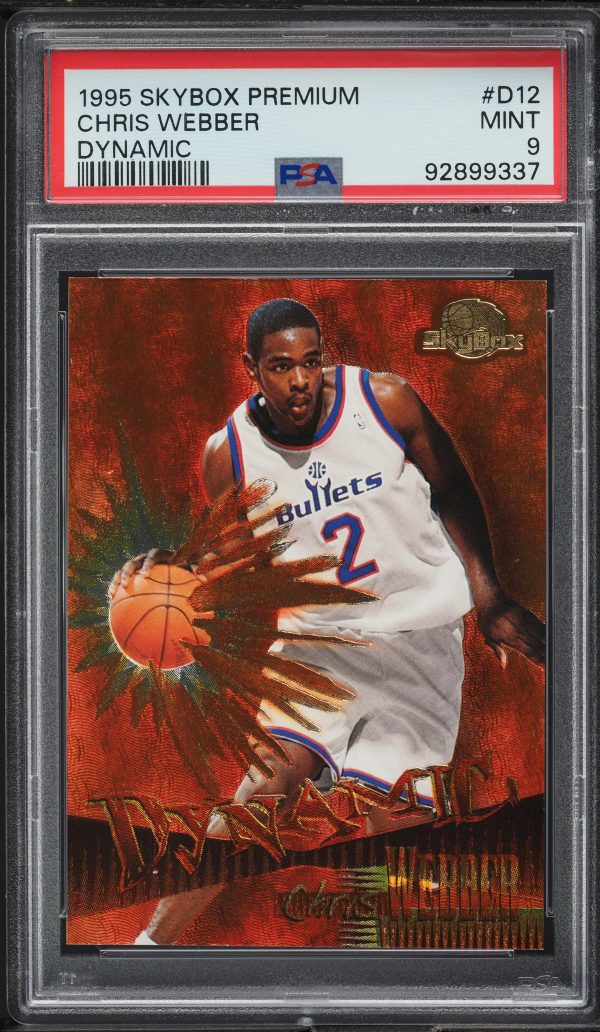 1995 SkyBox Premium Dynamic Chris Webber #D12 PSA 9 MINT