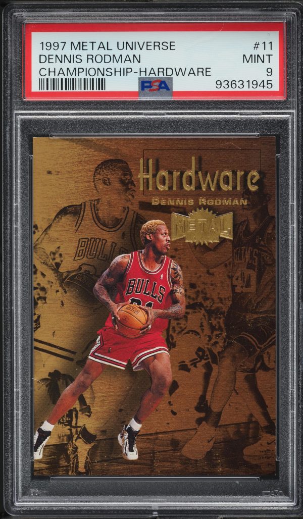 1997 Metal Universe Championship Hardware Dennis Rodman #11 PSA 9 MINT