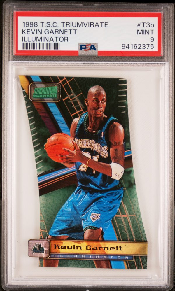 1998 Topps Stadium Club Triumvirate Illuminator Kevin Garnett #T3B PSA 9 Mint