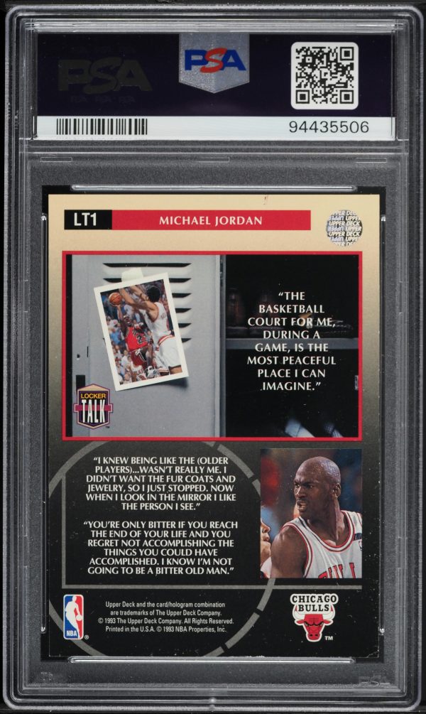 1993 Upper Deck Locker Talk Michael Jordan #LT1 PSA 7 - Image 2