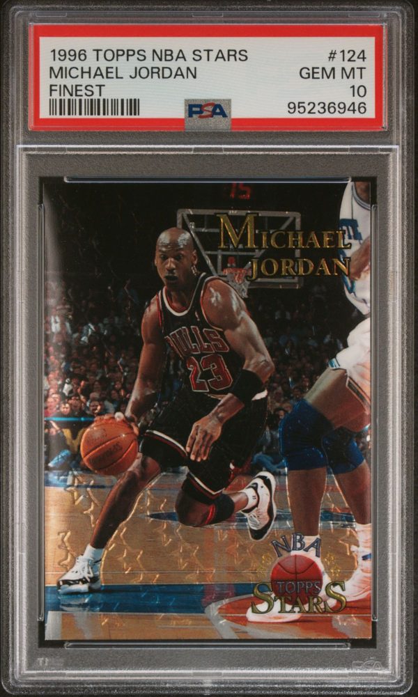 1996 Topps Finest NBA Stars Michael Jordan #124 PSA 10 Gem Mint