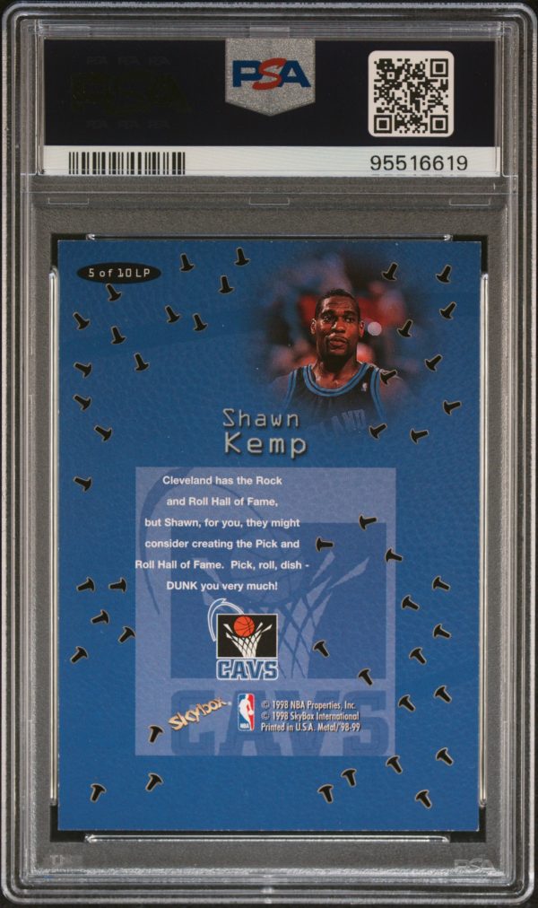 1998 Metal Universe Linchpins Shawn Kemp #5 PSA 9 Mint - Image 2