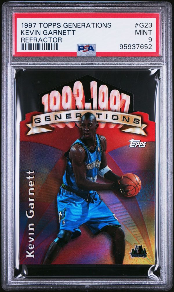 1997 TOPPS GENERATIONS REFRACTOR KEVIN GARNETT #G23 PSA 9 MINT