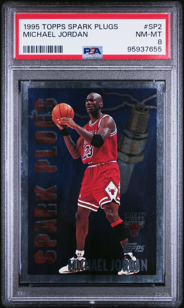 1995 TOPPS SPARK PLUGS MICHAEL JORDAN #SP2 PSA 8