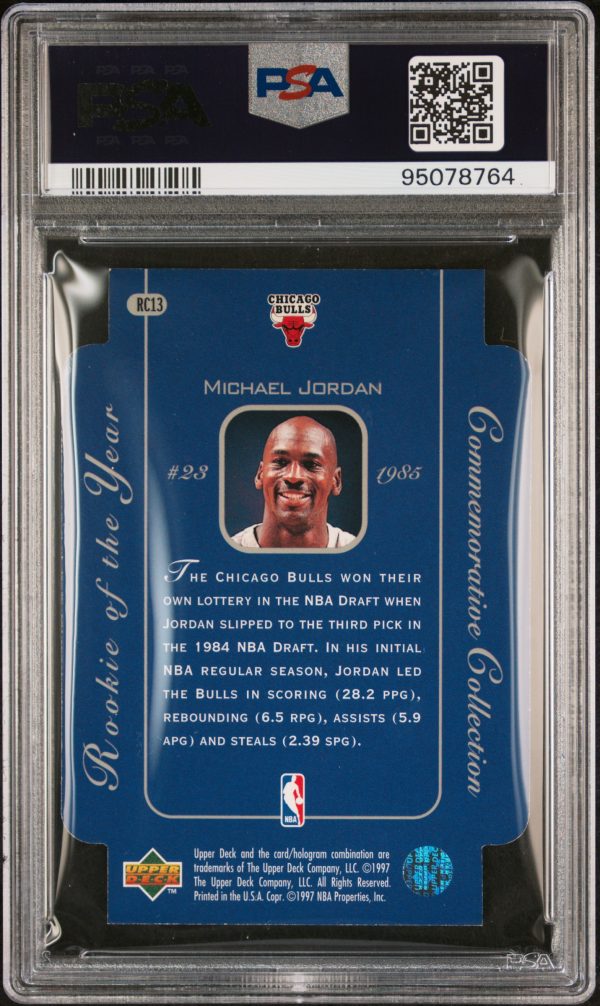 1996 Upper Deck ROY Collection Michael Jordan #RC13 PSA 9 Mint - Image 2