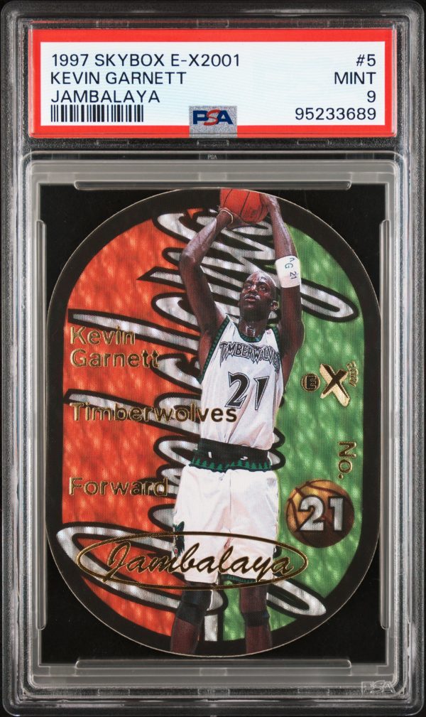1997 Skybox e-X2001 Jambalaya Kevin Garnett #5 PSA 9 Mint