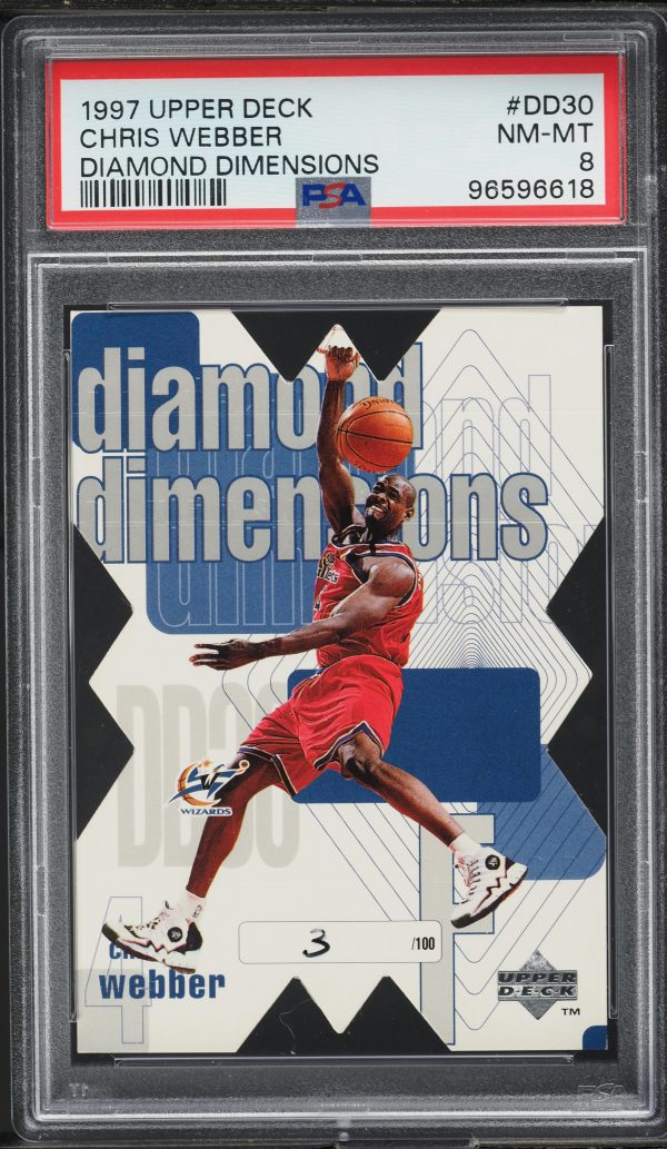 1997 Upper Deck Diamond Dimensions Chris Webber /100 #DD30 PSA 8