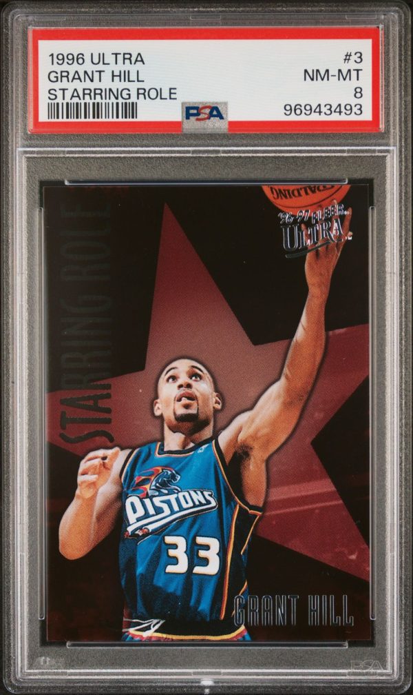 1996 Ultra Starring Role Grant Hill #3 PSA 8