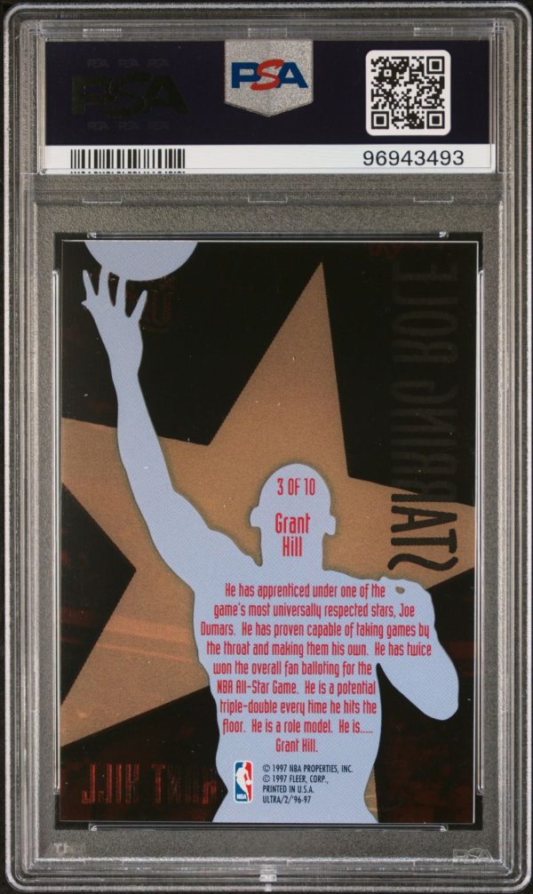 1996 Ultra Starring Role Grant Hill #3 PSA 8 - Image 2