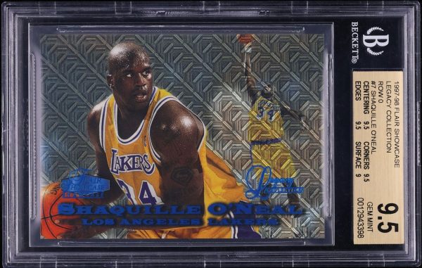 1997 Flair Showcase Legacy Collection Row 0 Shaquille O'Neal /100 #7 BGS 9.5 GEM