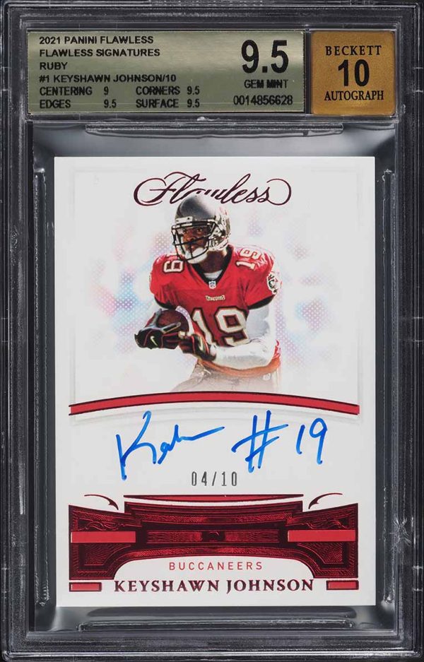2021 Panini Flawless Signatures Ruby Keyshawn Johnson AUTO /10 #FSI-KJO BGS 9.5
