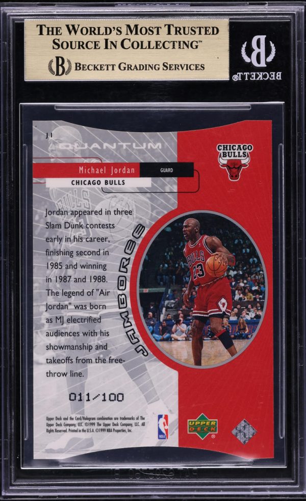 1999 Upper Deck Jamboree Level 1 Michael Jordan /100 #J1 BGS 9.5 GEM MINT - Image 2